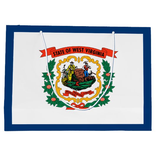 West Virginia State Flag Groot Cadeauzakje (Achterkant)