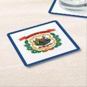 West Virginia State Flag Kartonnen Onderzetters (Schuin)