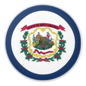 West Virginia State Flag Keramische Knop (Voorkant)