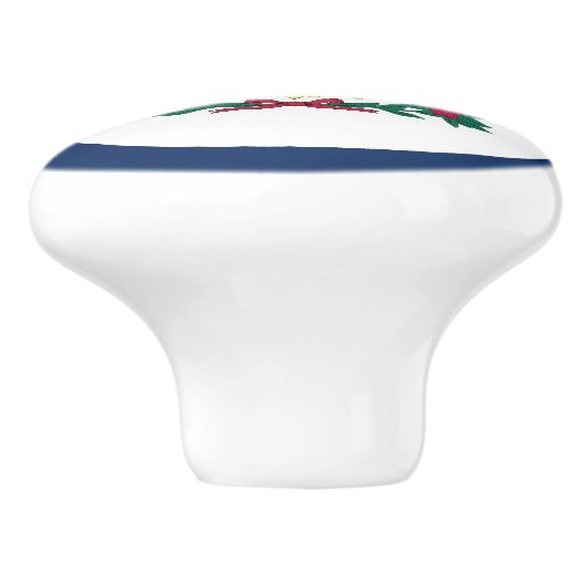 West Virginia State Flag Keramische Knop (Zijkant)