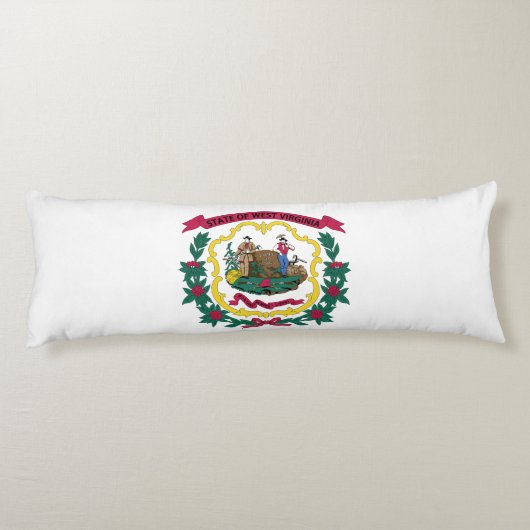 West Virginia State Flag Lichaamskussen (Achterkant)