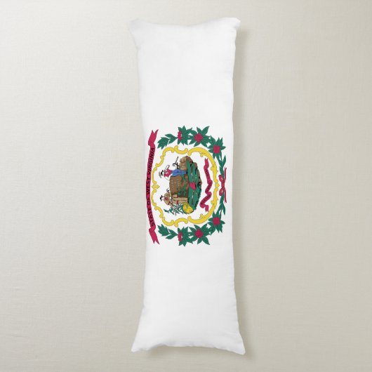 West Virginia State Flag Lichaamskussen (Voorkant Verticaal)