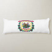 West Virginia State Flag Lichaamskussen (Voorkant)