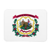 West Virginia State Flag Magneet (Horizontaal)