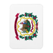 West Virginia State Flag Magneet (Verticaal)
