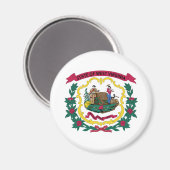 West Virginia State Flag Magneet (Voorkant / Achterkant)