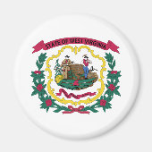 West Virginia State Flag Magneet (Voorkant)