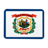 West Virginia State Flag Magneet (Horizontaal)