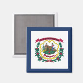 West Virginia State Flag Magneet (Voorkant / Achterkant)