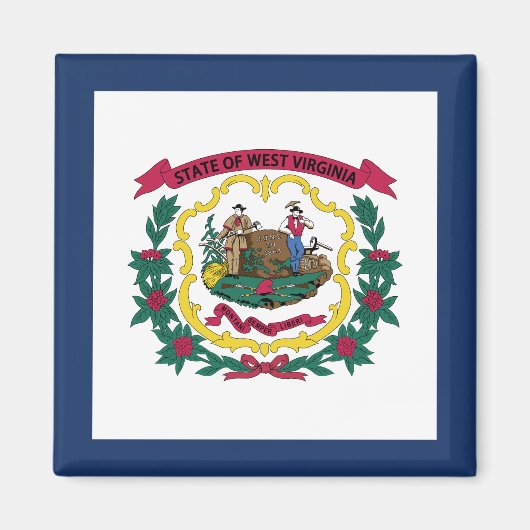 West Virginia State Flag Magneet (Voorkant)