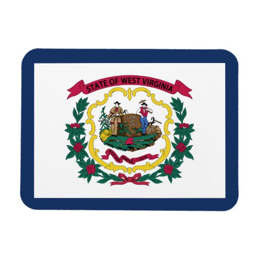 West Virginia State Flag Magneet (Horizontaal)