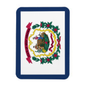 West Virginia State Flag Magneet (Verticaal)