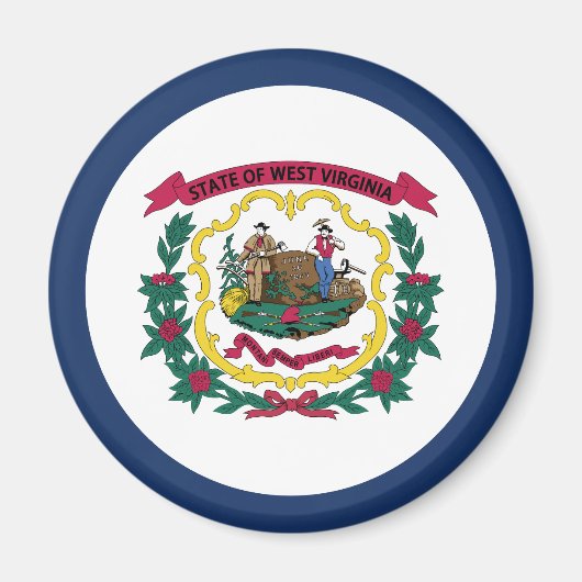 West Virginia State Flag Magneet (Voorkant)