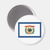 West Virginia State Flag Magneet (Voorkant / Achterkant)
