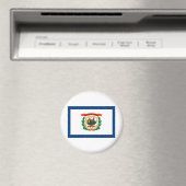 West Virginia State Flag Magneet (Insitu (Vaatwasser))