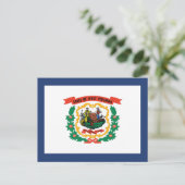 West Virginia State Flag Mountaineer Freedom Briefkaart (Staand voorkant)