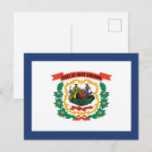 West Virginia State Flag Mountaineer Freedom Briefkaart (Voorkant / Achterkant)