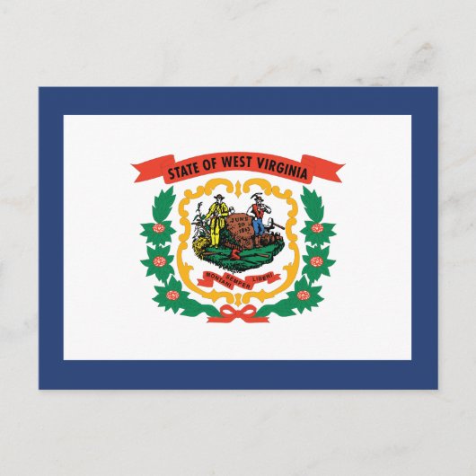 West Virginia State Flag Mountaineer Freedom Briefkaart (Voorkant)