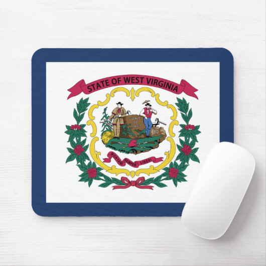 West Virginia State Flag Muismat (Met muis)