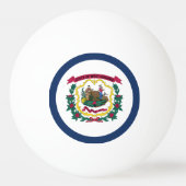 West Virginia State Flag Pingpongbal (Achterkant)