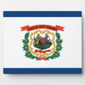 West Virginia State Flag Plaque Fotoplaat (Voorkant)