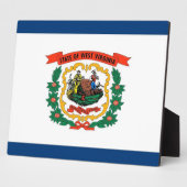 West Virginia State Flag Plaque Fotoplaat (Zijkant)