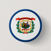 West Virginia State Flag Ronde Button 3,2 Cm (Voorkant)