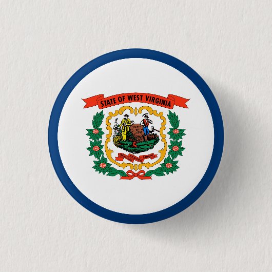 West Virginia State Flag Ronde Button 3,2 Cm (Voorkant)
