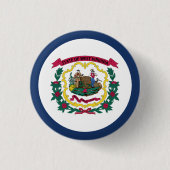West Virginia State Flag Ronde Button 3,2 Cm (Voorkant)