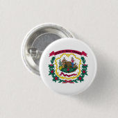 West Virginia State Flag Ronde Button 3,2 Cm (Voorkant /achterkant)