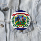 West Virginia State Flag Ronde Button 4,0 Cm (In situ)