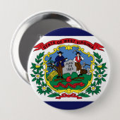 West Virginia State Flag Ronde Button 4,0 Cm (Voorkant /achterkant)