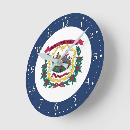 West Virginia State Flag Ronde Klok (Hoek)