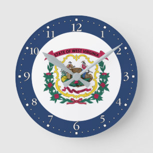West Virginia State Flag Ronde Klok
