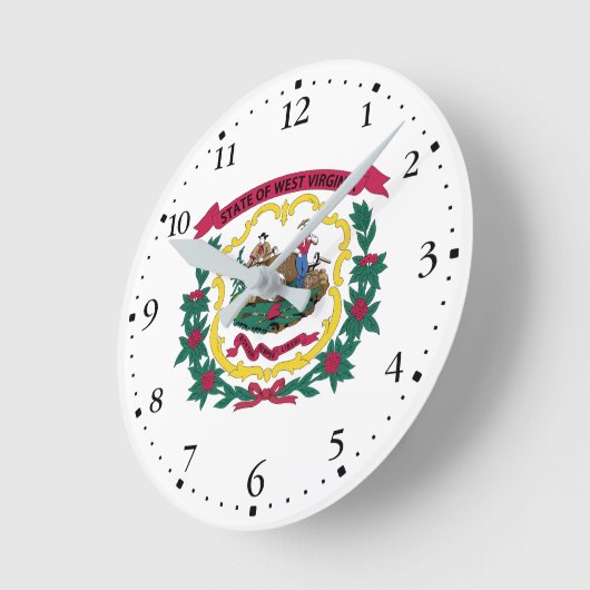 West Virginia State Flag Ronde Klok (Hoek)