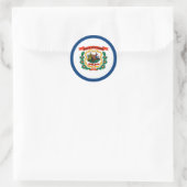 West Virginia State Flag Ronde Sticker (Tas)
