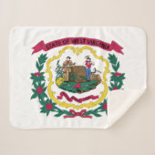 West Virginia State Flag Sherpa Deken (Voorkant (horizontaal))