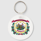 West Virginia State Flag Sleutelhanger (Achterkant)