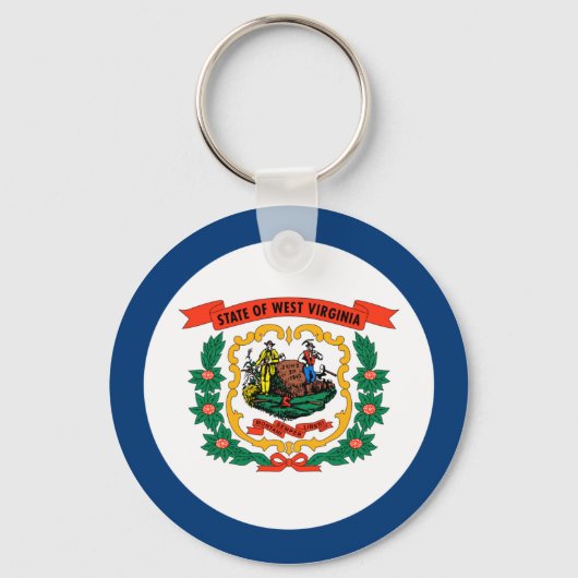 West Virginia State Flag Sleutelhanger (Voorkant)