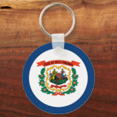 West Virginia State Flag Sleutelhanger (Voorkant)