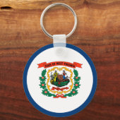 West Virginia State Flag Sleutelhanger (Voorkant)