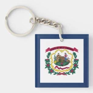 West Virginia State Flag Sleutelhanger