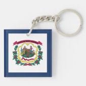 West Virginia State Flag Sleutelhanger (Achterkant)