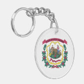 West Virginia State Flag Sleutelhanger (Voorkant Links)