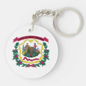 West Virginia State Flag Sleutelhanger (Achterkant)