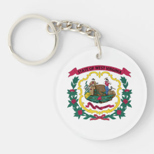 West Virginia State Flag Sleutelhanger