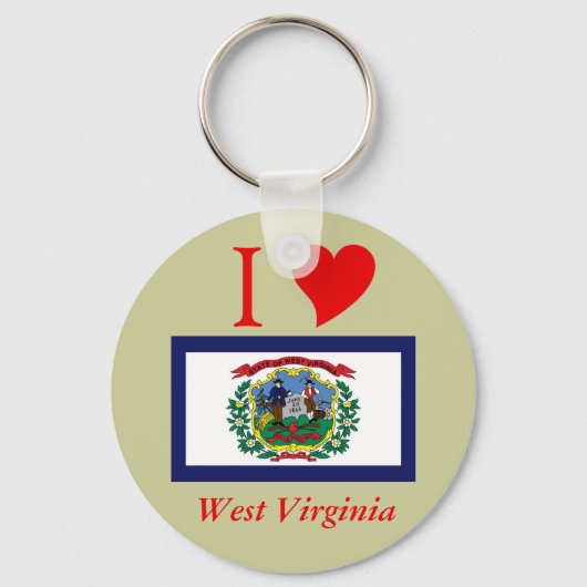 West Virginia State Flag Sleutelhanger (Voorkant)