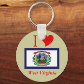 West Virginia State Flag Sleutelhanger (Voorkant)