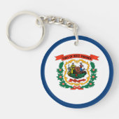 West Virginia State Flag Sleutelhanger (Voorkant)