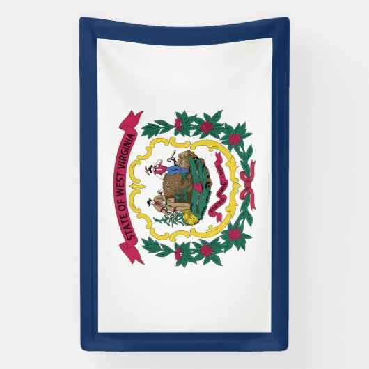 West Virginia State Flag Spandoek (Verticaal)
